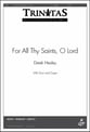 For All Thy Saints O Lord SAB choral sheet music cover